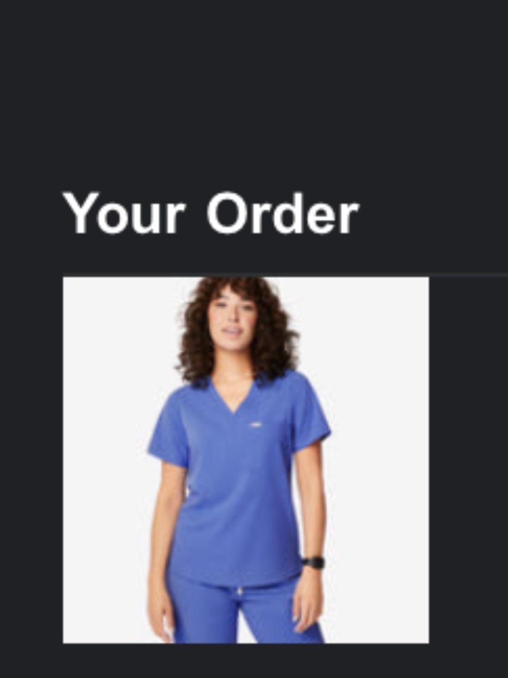 Figs Women’s scrub set in denim, size s